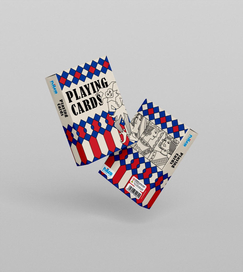 Premium nilco playing cards red and blue
