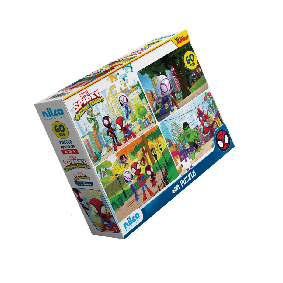 Marvel puzzle Spidey and Friends 60pcs 4 in 1-60 pcsPCS-32x20cm