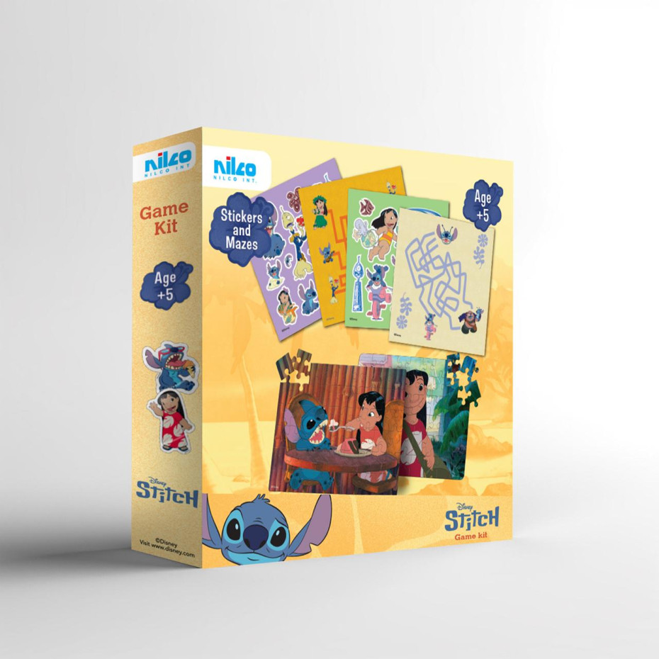 Game kit puzzles, stickers, mazes Disney stitch